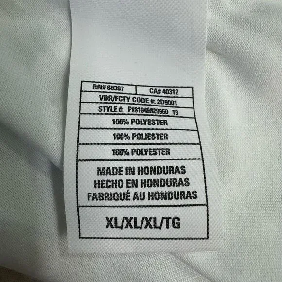 Adidas Men's White Climalite T-Shirt Size XL - Picture 4 of 5